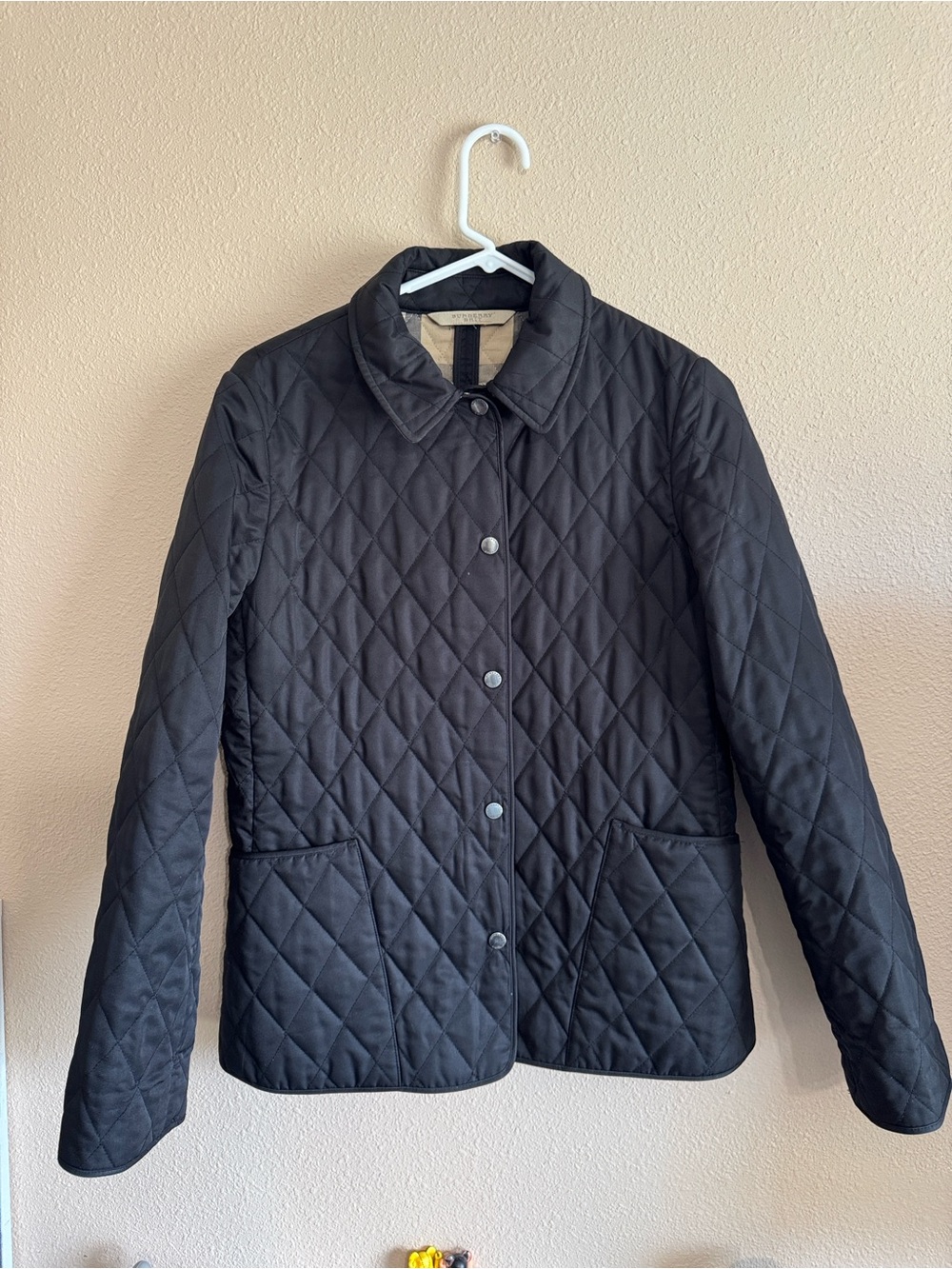 Burberry Black Quilted Snap-Front Puffer Jacket